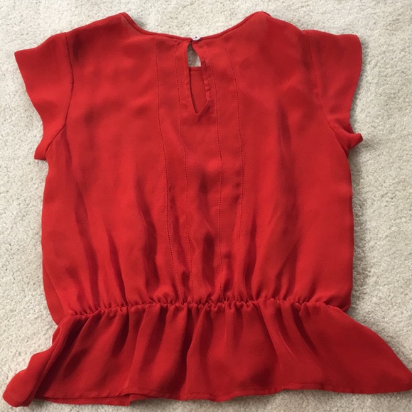Joie Silk Cap Sleeve Peplum Top, Small - Picture 7 of 8